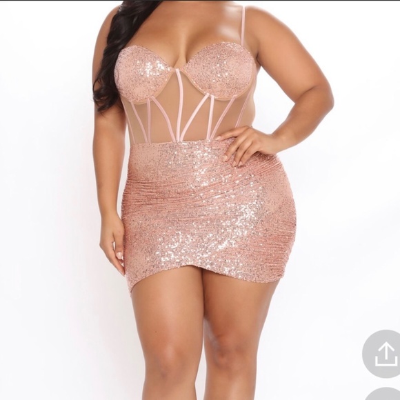 Fashion Nova Dresses & Skirts - Petite Always & Forever Sequin Mini Dress - Mauve